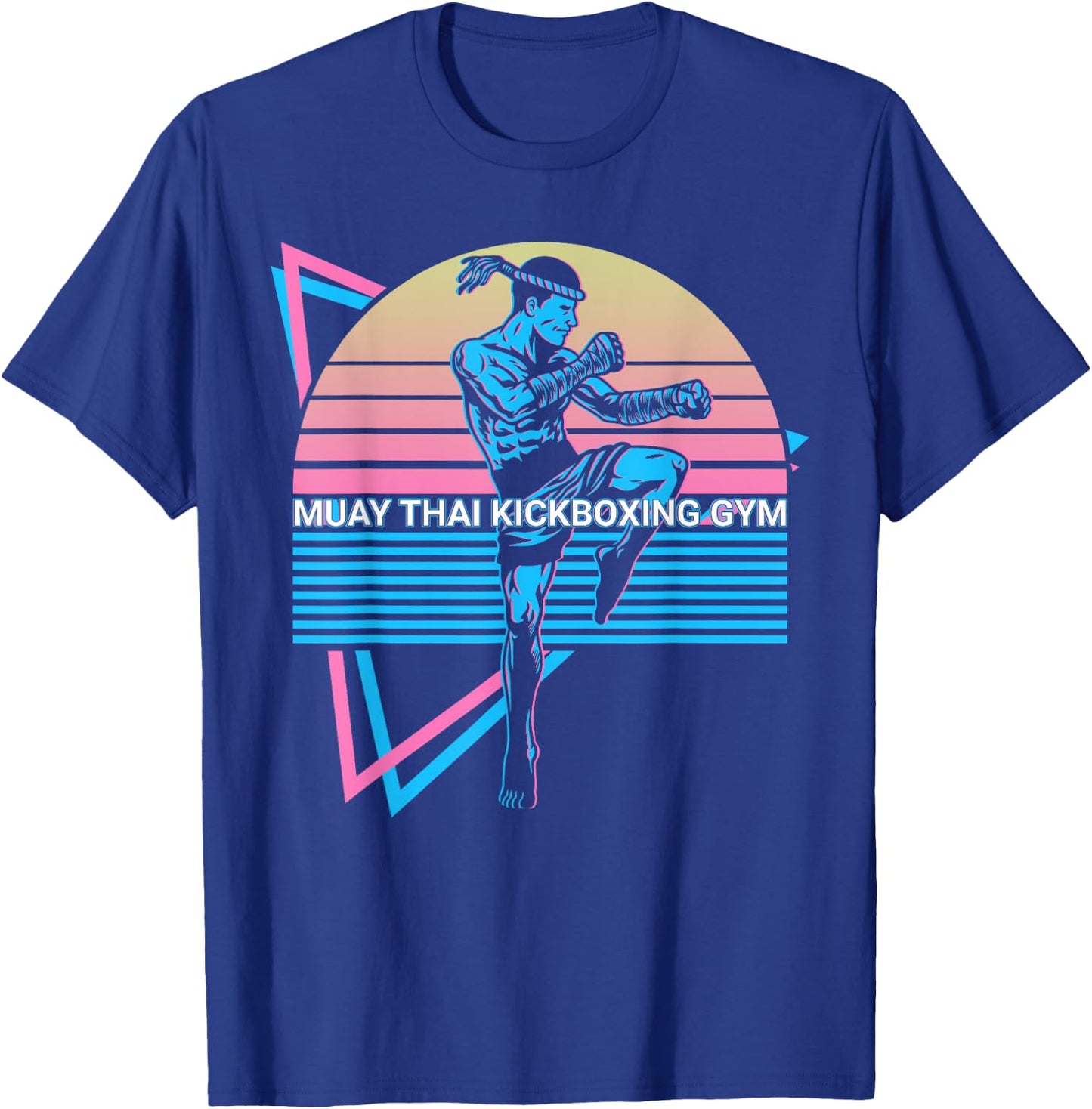 Muay Thai Kickboxing Retro Muay Thai Kickboxing Gym T-Shirt - T-Shirt | Royal
