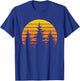 Vintage Forest Trees Outdoors Nature Retro Graphic Women Men T-Shirt - T-Shirt | Royal