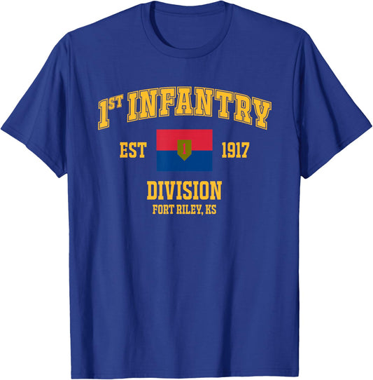 1st Infantry Division Army Big Red One T-Shirt - T-Shirt | Royal