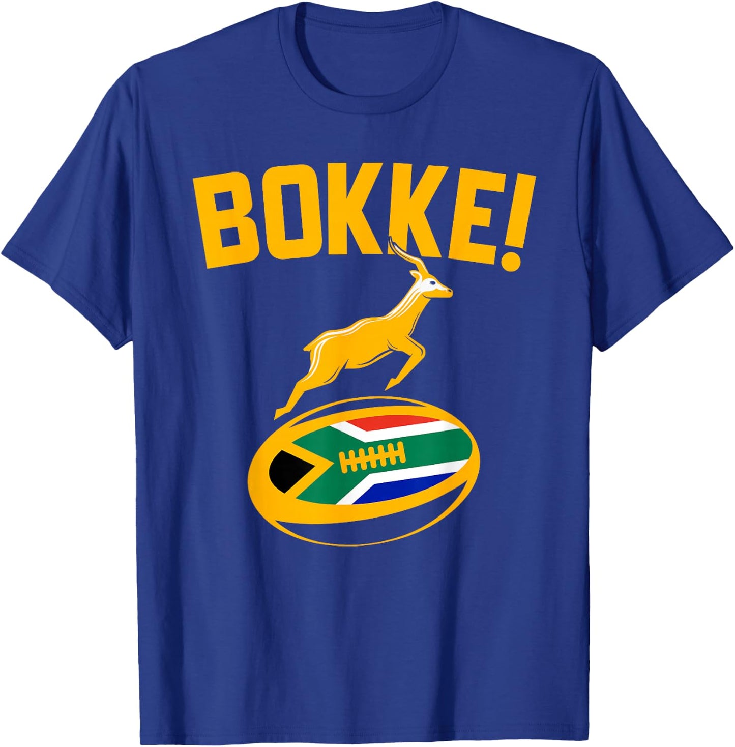 Bokke! Springbok Rugby South African Flag. Men, Women & Kids T-Shirt - T-Shirt | Royal