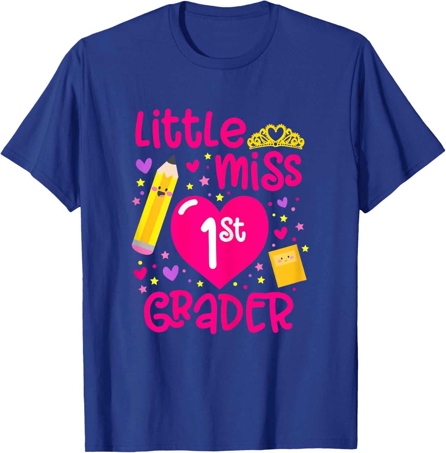 Little Miss 1st Grader 1st Grade Girl First Day Of School T-Shirt - T-Shirt | Royal