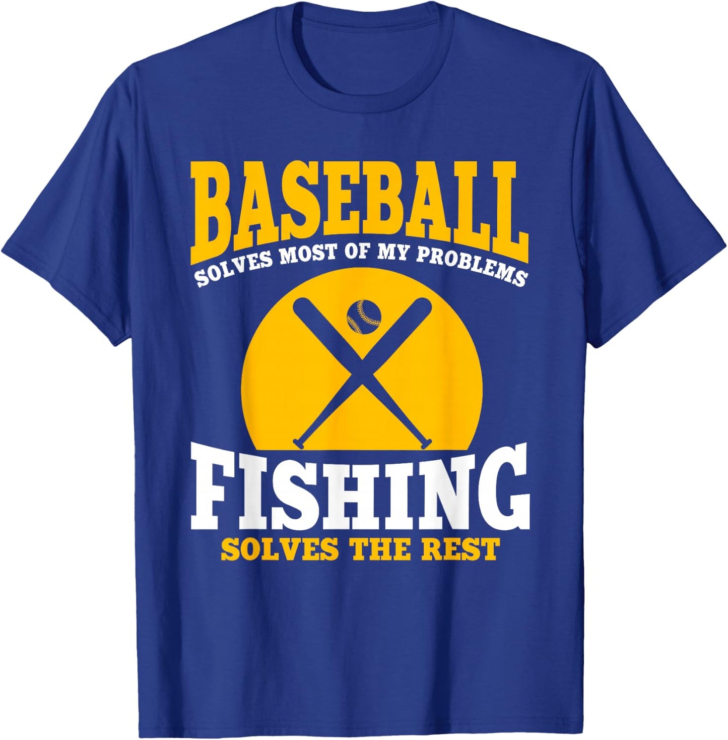 Funny Baseball And Fishing Outfit Love Catch Fish T-Shirt - T-Shirt | Royal