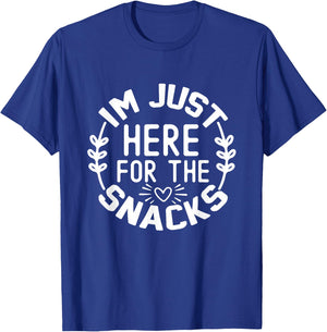 I'm Just Here for the Snacks T-Shirt - T-Shirt | Royal