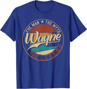 Wayne The man the myth the legend T-Shirt - T-Shirt | Royal