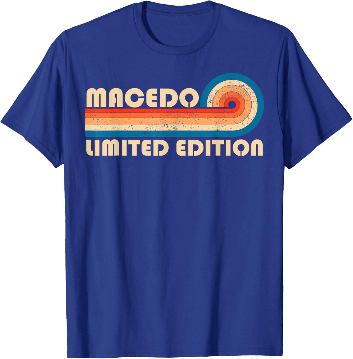 MACEDO Surname Retro Vintage 80s 90s Birthday Reunion T-Shirt - T-Shirt | Royal