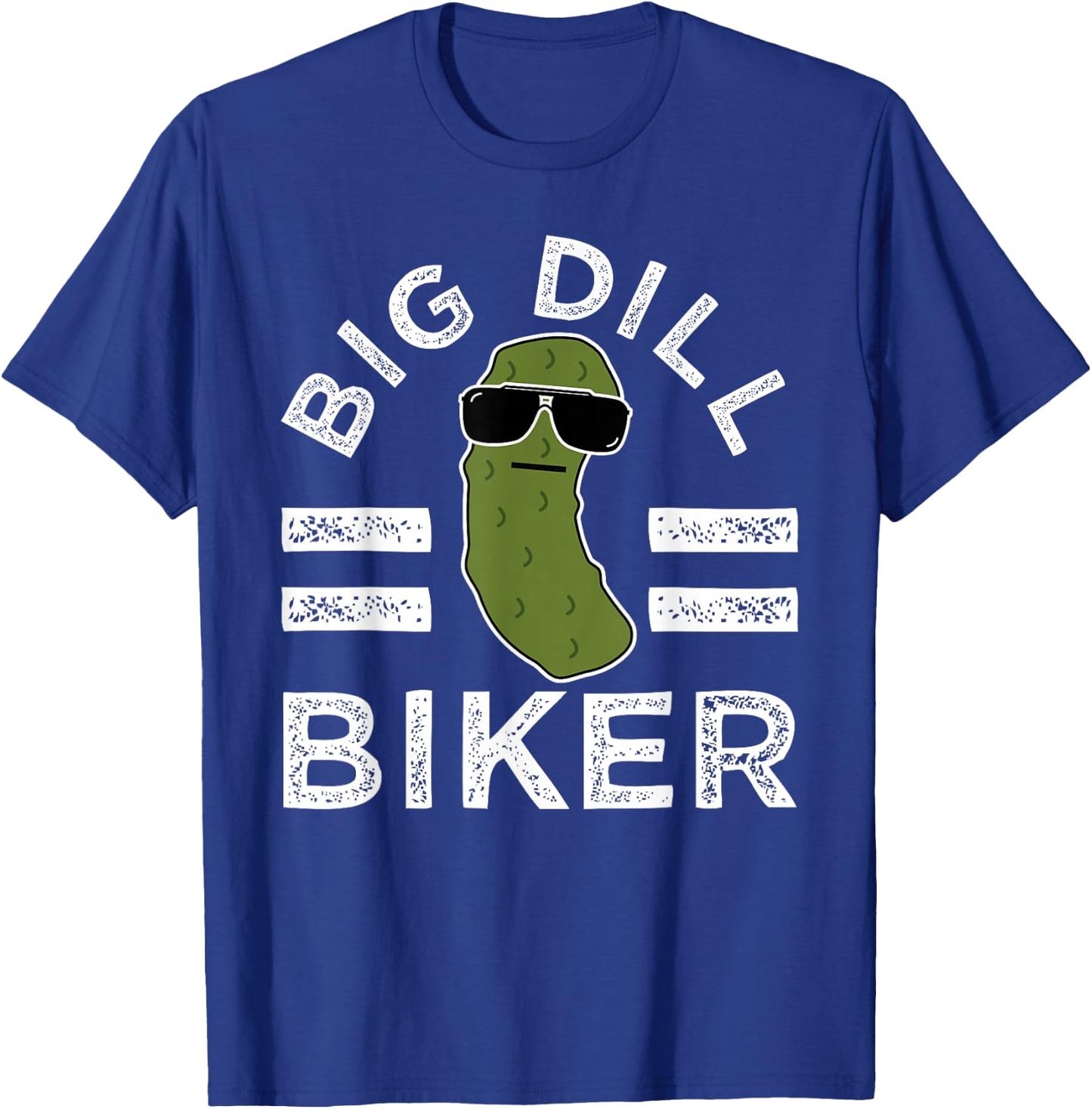 Pickle Pun Big Dill Biker Fun Mountain Bike Motorcycle Humor T-Shirt - T-Shirt | Royal