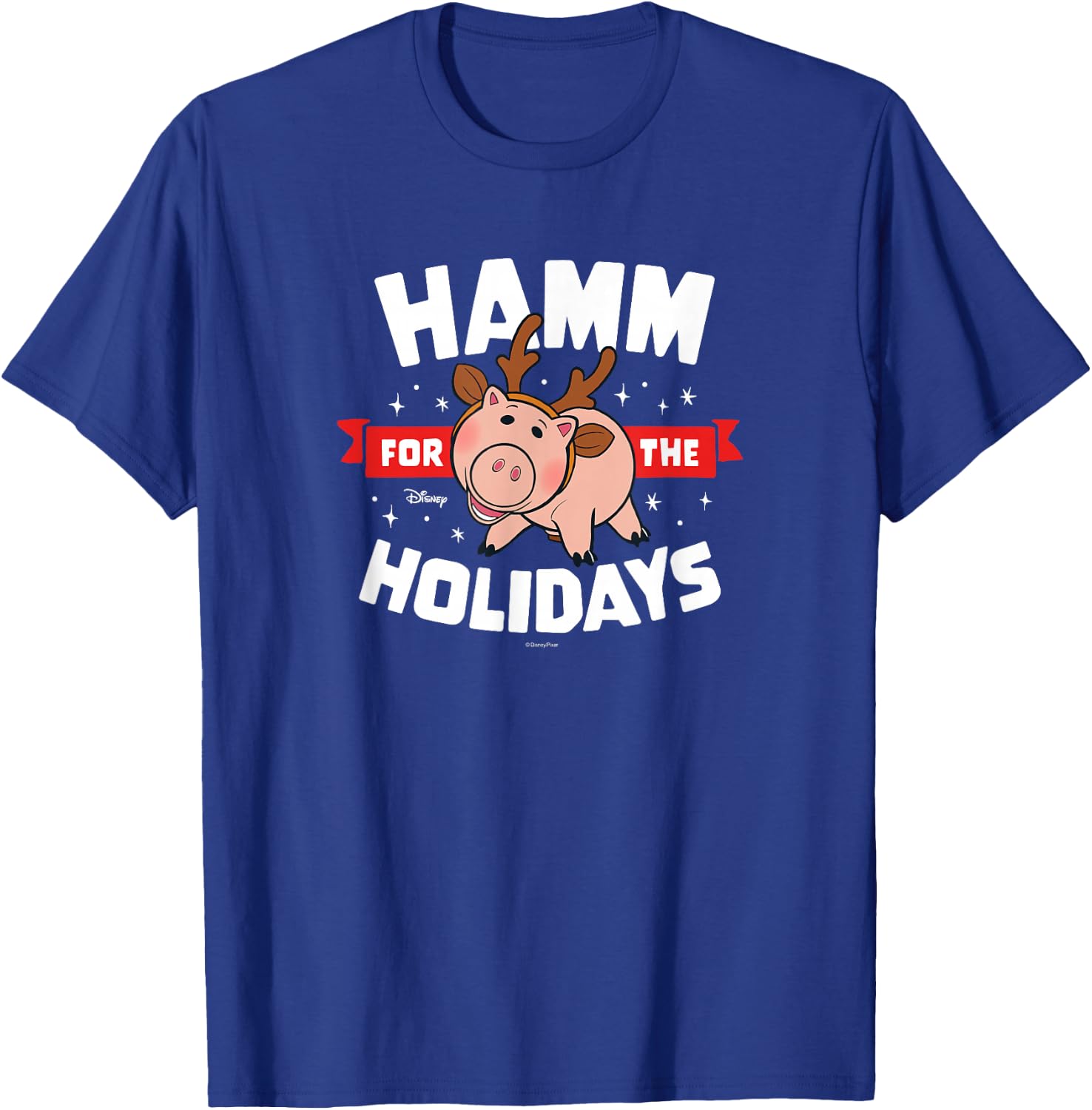 Toy Story - Hamm For The Holidays T-Shirt - T-Shirt | Royal