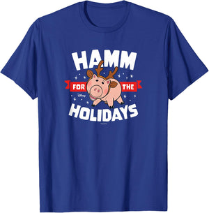 Toy Story - Hamm For The Holidays T-Shirt - T-Shirt | Royal