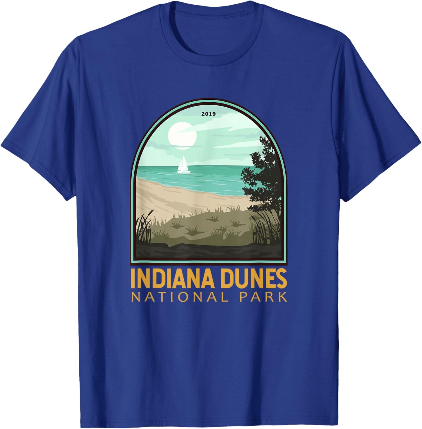 Indiana Dunes National Park Vintage Emblem T-Shirt - T-Shirt | Royal
