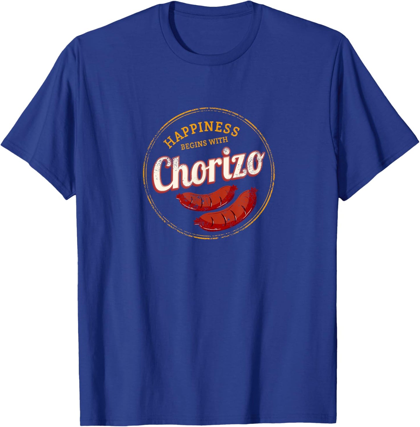Chorizo Retro Sausage Vintage BBQ Gourmet Barbecue Souvenir T-Shirt - T-Shirt | Royal