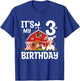 It's My 3rd Birthday Farm Animal 3 Years Old Birthday Party T-Shirt - T-Shirt | Royal