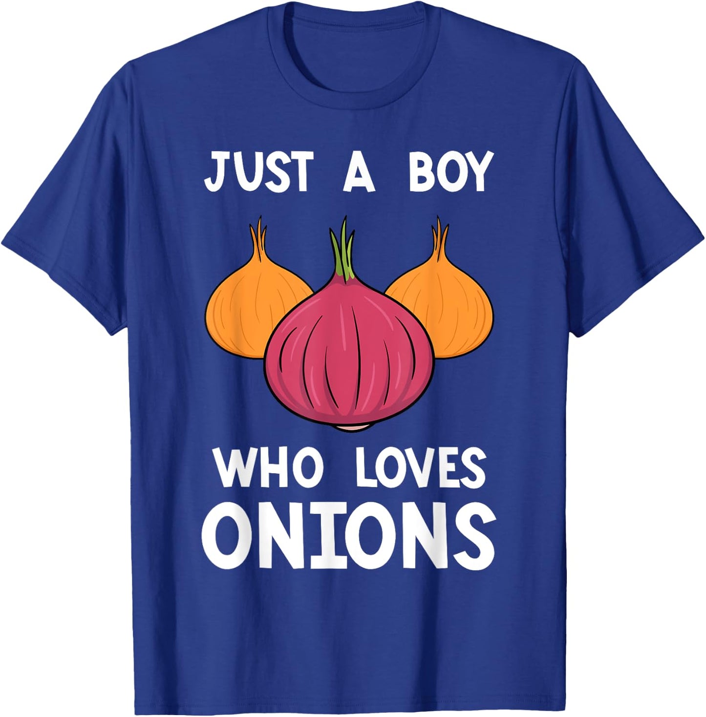 Onion Boy Shallot Lover Vegeterian Farmer Gardener Vegan T-Shirt - T-Shirt | Royal