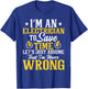 I'm An Electrician To Save Time - Electrical Wiring Mechanic T-Shirt - T-Shirt | Royal