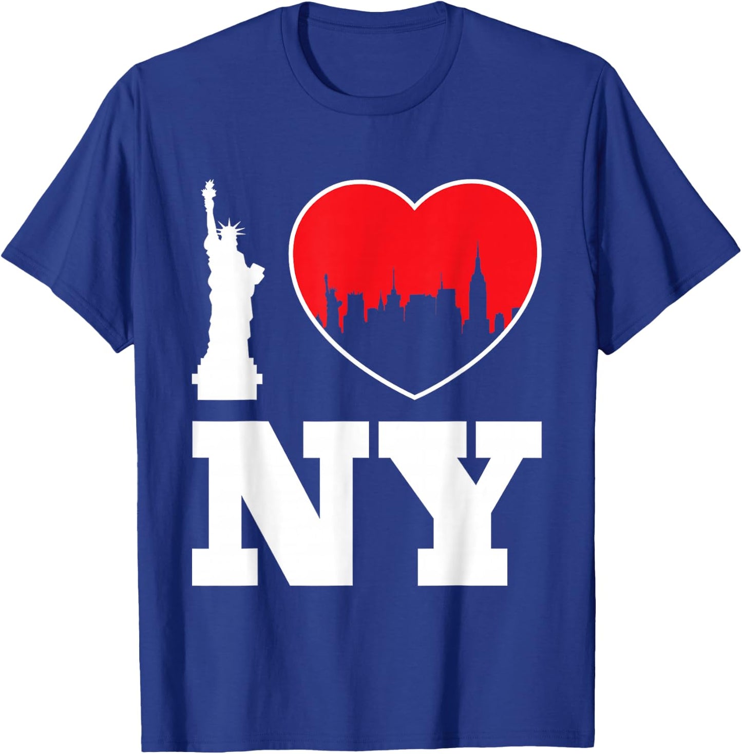 New York City Skyline Gift Big Apple State Souvenir NYC T-Shirt - T-Shirt | Royal