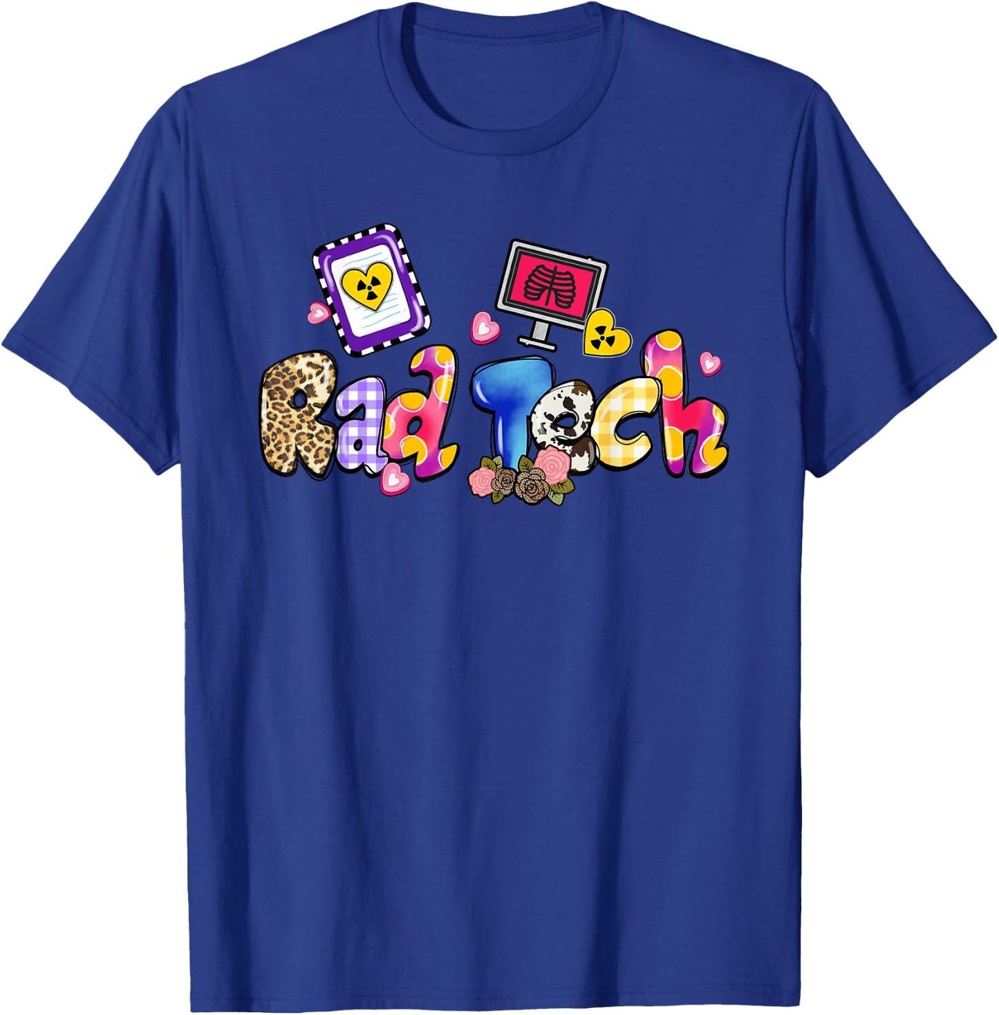Rad Tech Leopard Funny Rad Tech Gifts T-Shirt - T-Shirt | Royal