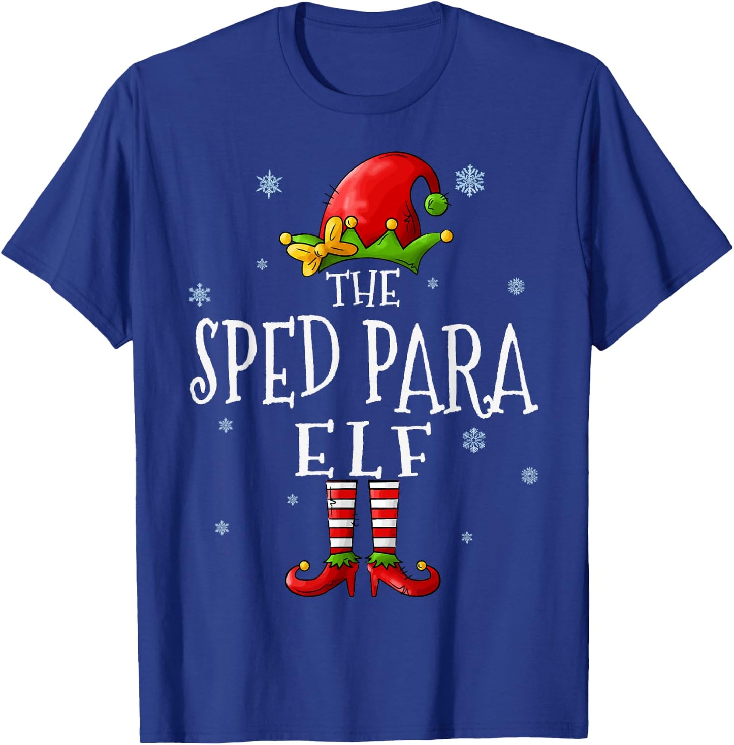 The Sped Para Elf Squad Funny Xmas Groupe Matching Christmas T-Shirt - T-Shirt | Royal