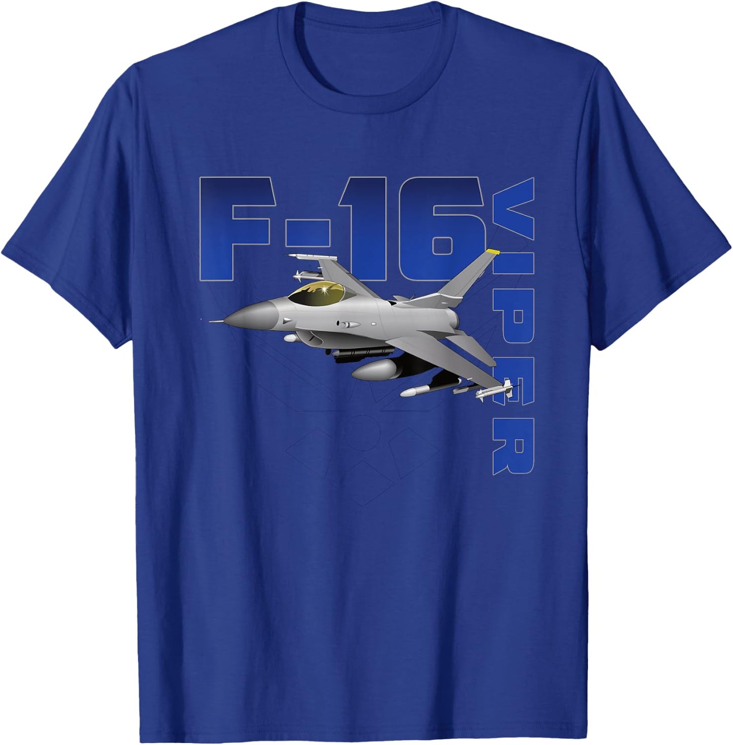 F-16 Viper Historic US Military Aircraft T-Shirt - T-Shirt | Royal