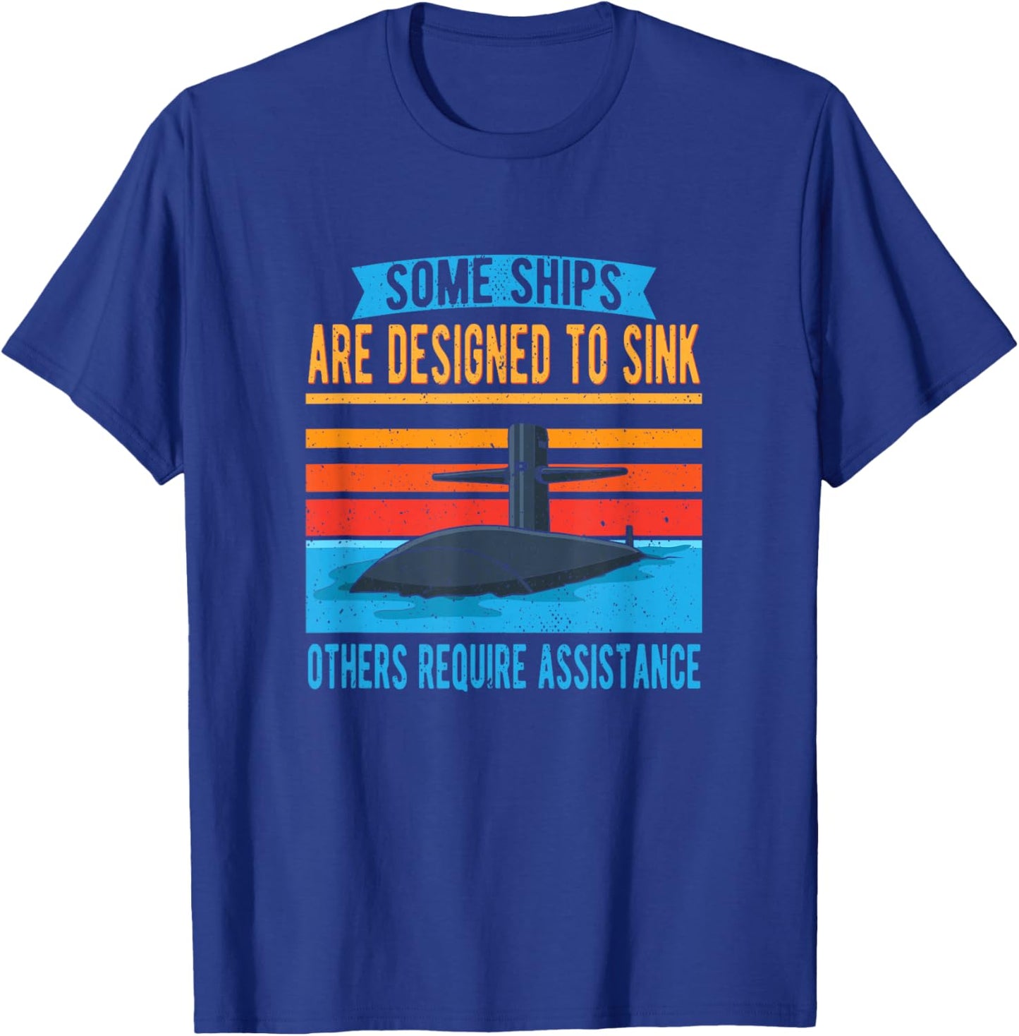 Pigboat Combat Open Sea Veteran Ocean Deep Sub , -Adults, Black, Small, Short Sleeve, Cotton 65% Polyester 35%, Submarine Themed T-Shirt - T-Shirt | Royal