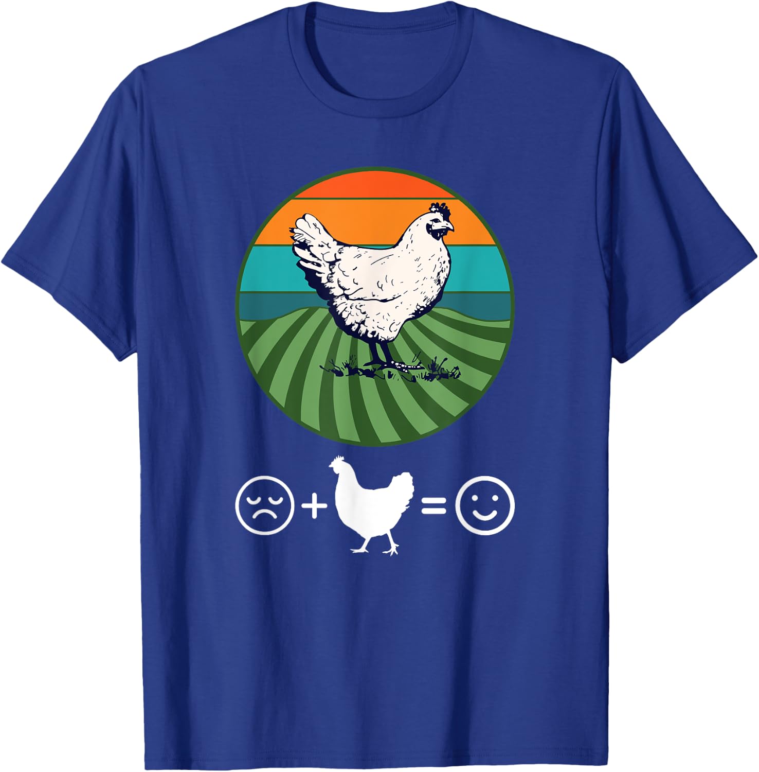 Chickens Make Me Happy T-Shirt - T-Shirt | Royal