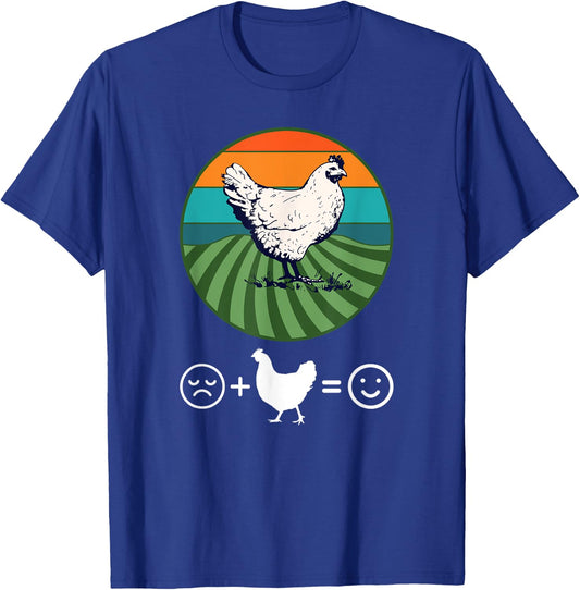 Chickens Make Me Happy T-Shirt - T-Shirt | Royal