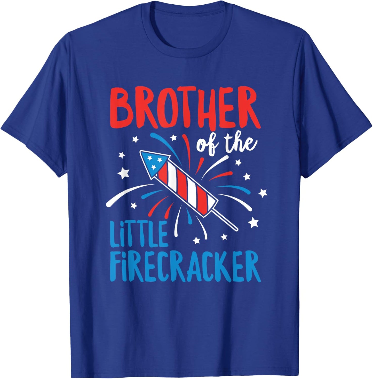 Big Brother Of The Little Firecracker Pregnancy Announcement T-Shirt - T-Shirt | Royal