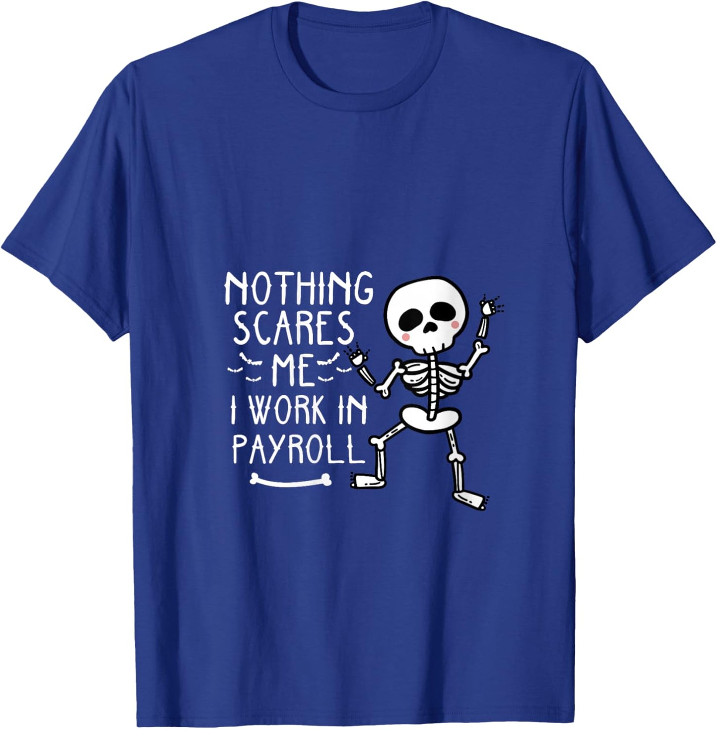 Funny Payroll Halloween Human Resources Dancing Skeleton V-Neck T-Shirt - T-Shirt | Royal