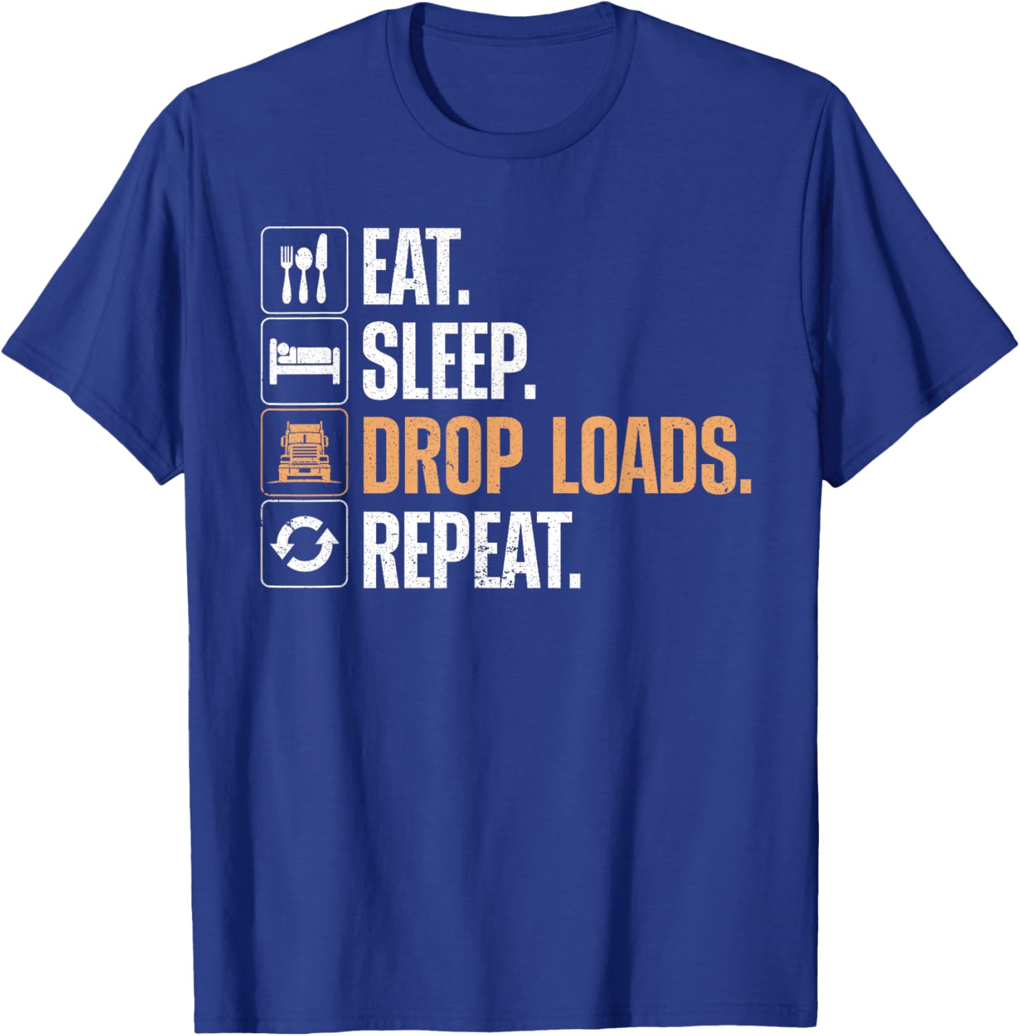 Funny Truck Driver Art Dad Trucking Mechanic Trucker T-Shirt - T-Shirt | Royal