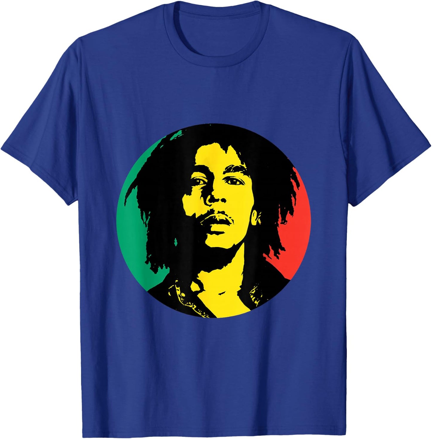 Bob Marley Rasta Circle T-Shirt - T-Shirt | Royal