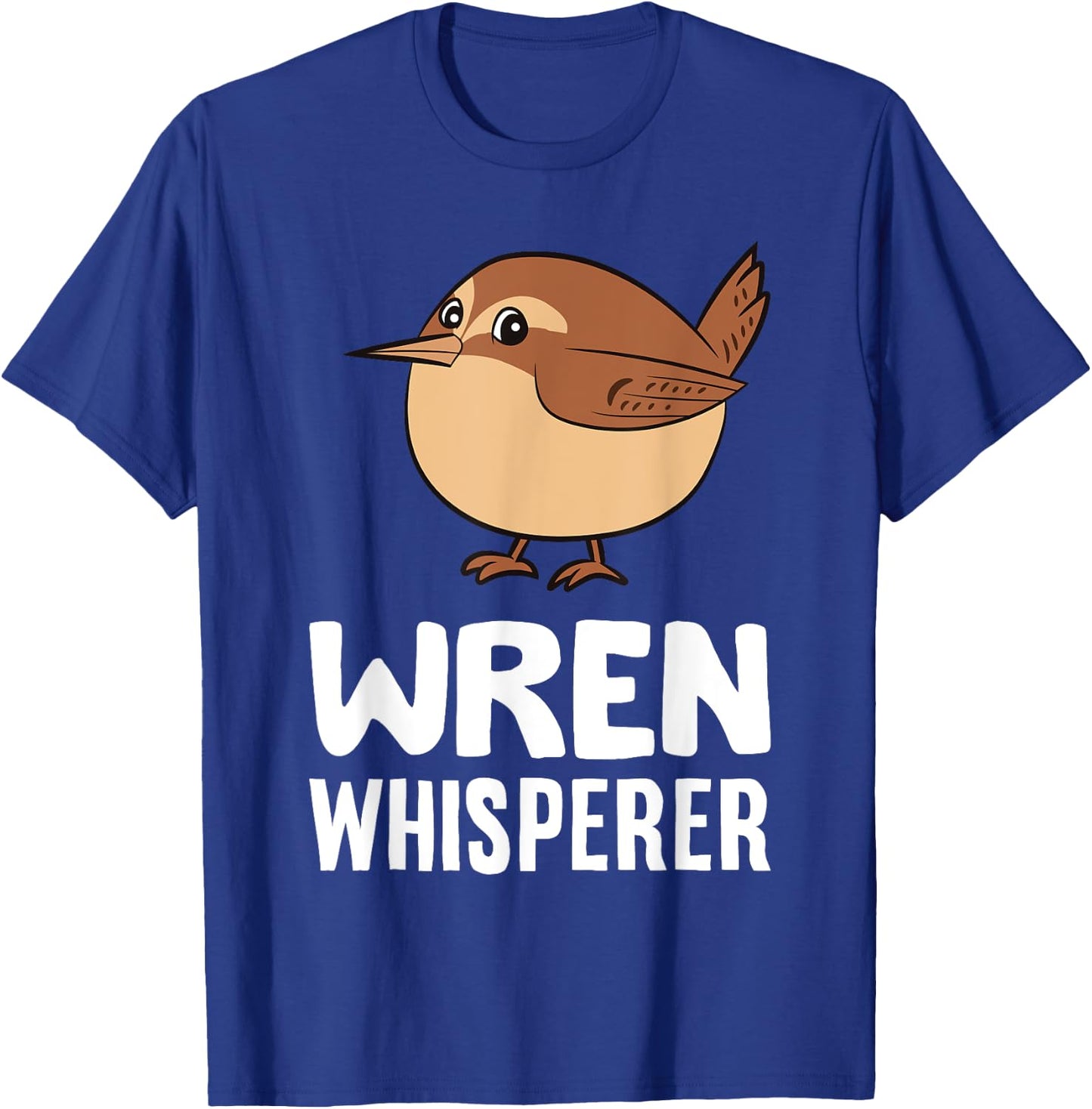 Cute Wren Bird Gifts And Wren Whisperer -Adults & Kids Black Cartoon Small T-Shirt - T-Shirt | Royal