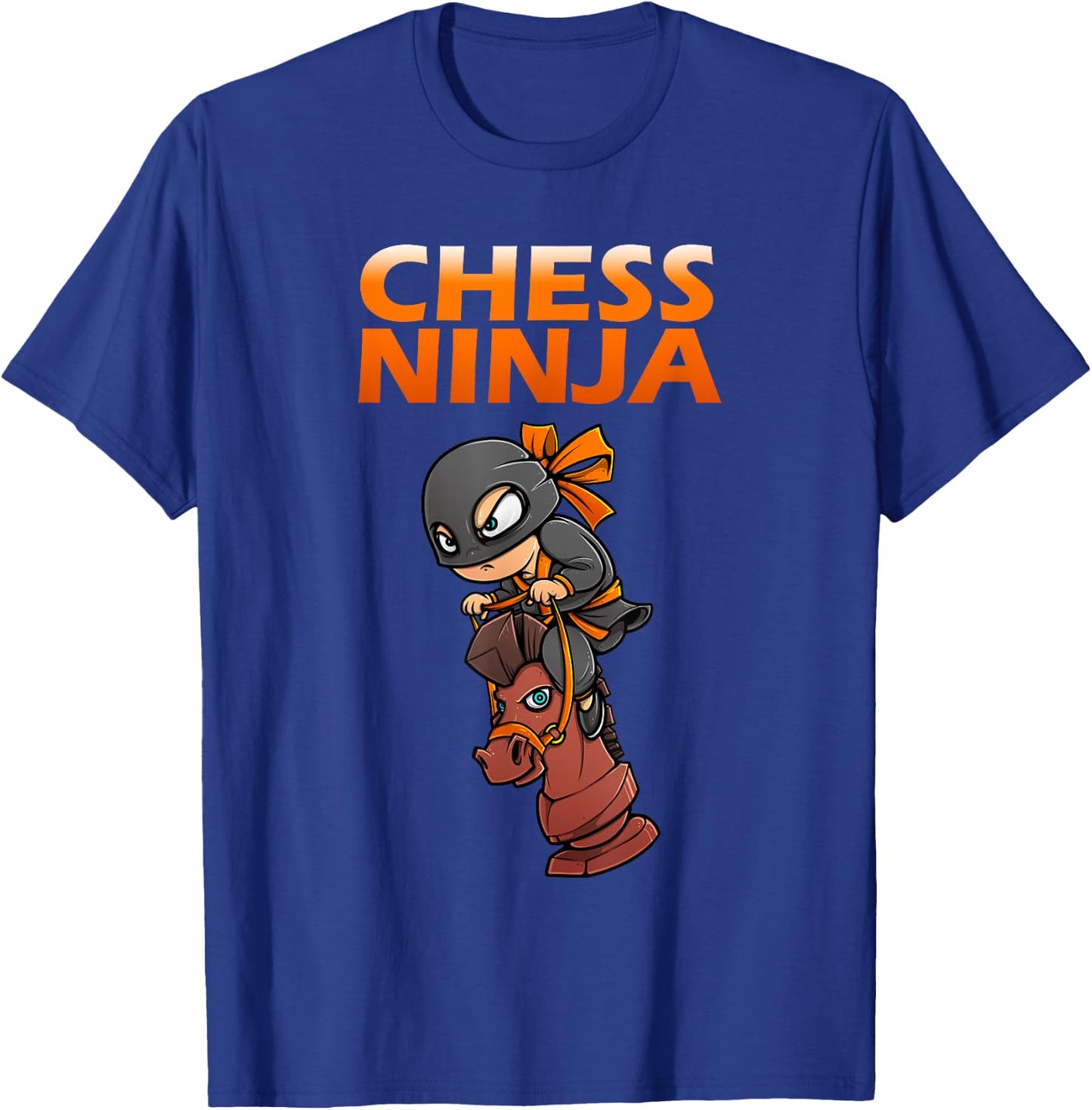 Chess Ninja Art for Kids Boys Girls Chess Player Chess Lover T-Shirt - T-Shirt | Royal
