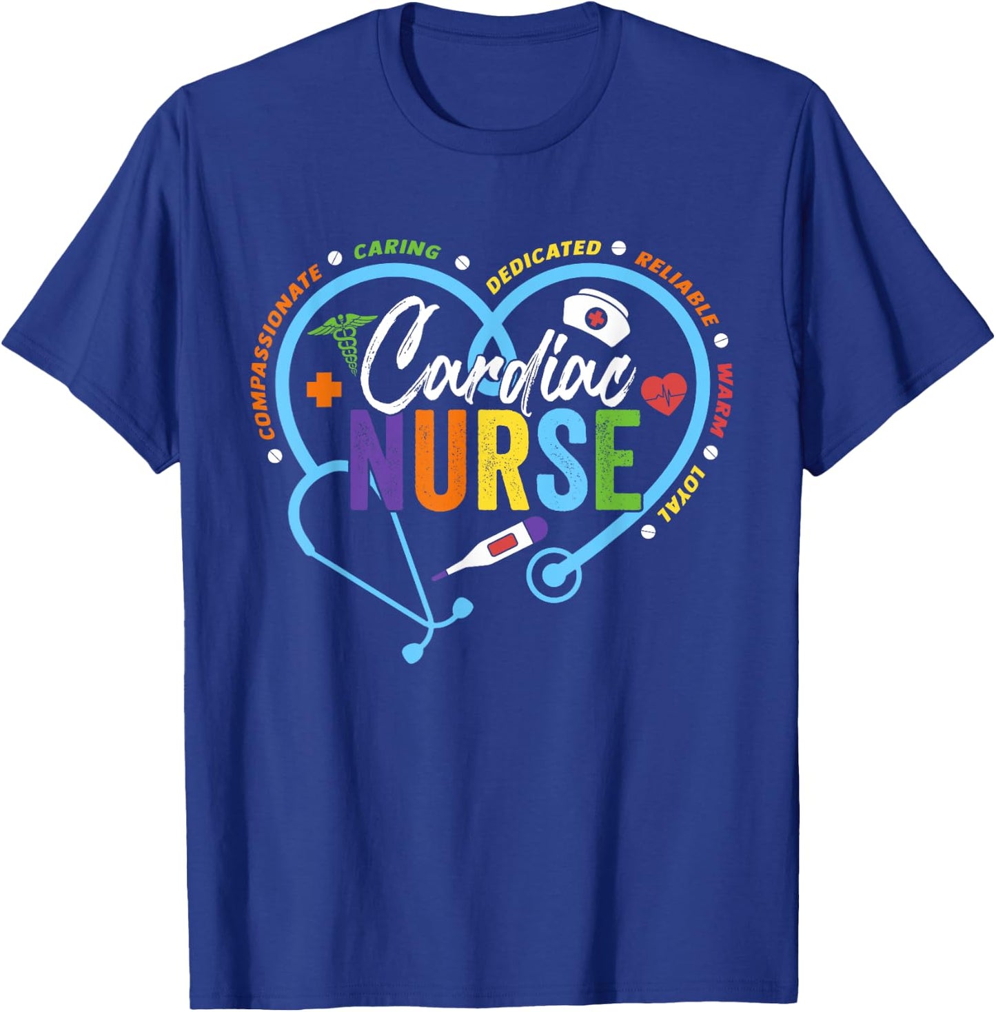 Cardiac Nurse Shirt Cardiology Nurse Cardiologist T-Shirt - T-Shirt | Royal