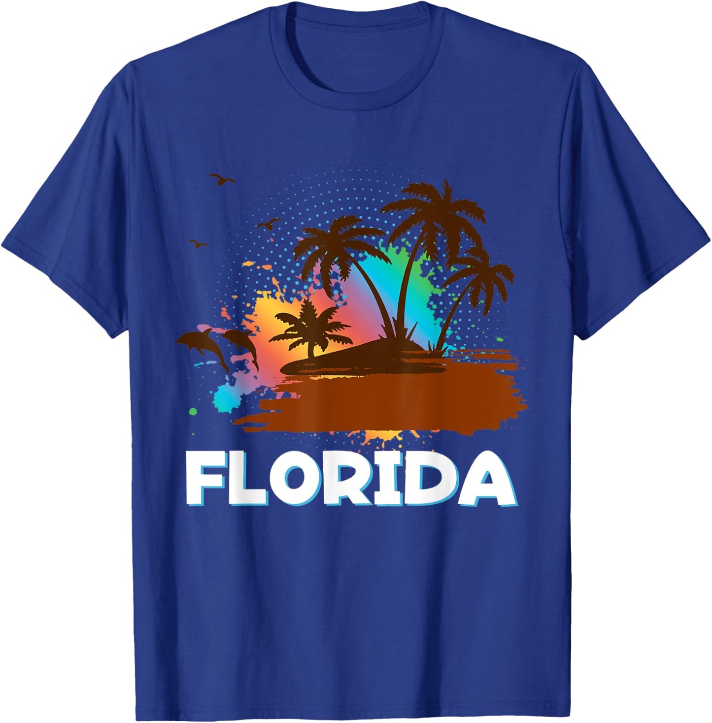 Florida Beach Vacation Art Ocean Lovers Florida Family Trip T-Shirt - T-Shirt | Royal