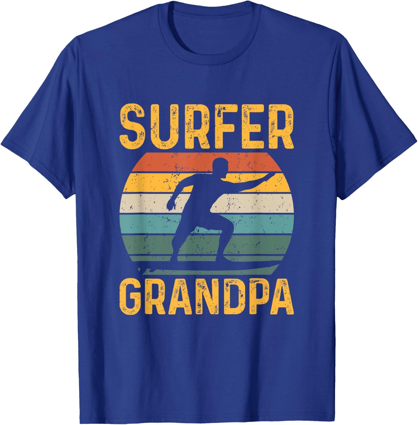 Vintage Surfer Grandpa Retro Surfing Grandfather T-Shirt - T-Shirt | Royal