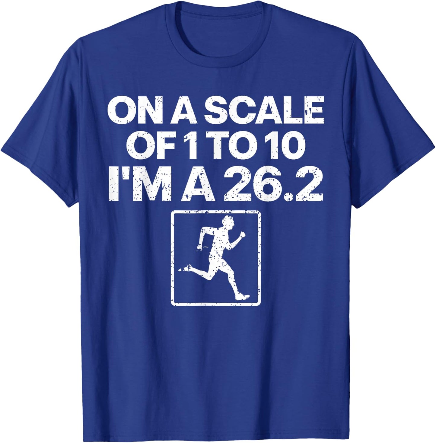 Funny Marathon Art Men Women Marathon Finisher 26.2 Running T-Shirt - T-Shirt | Royal