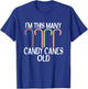Kids I'm This Many Candy Canes Old Funny 4th Birthday Christmas T-Shirt - T-Shirt | Royal