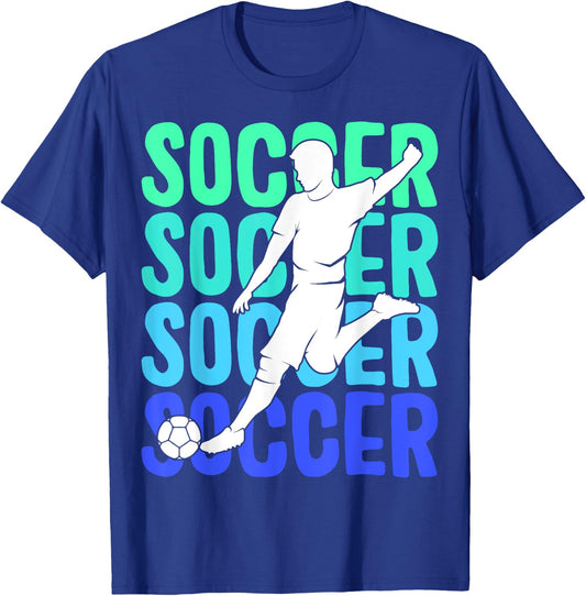 Soccer Boys Men Kids T-Shirt - T-Shirt | Royal