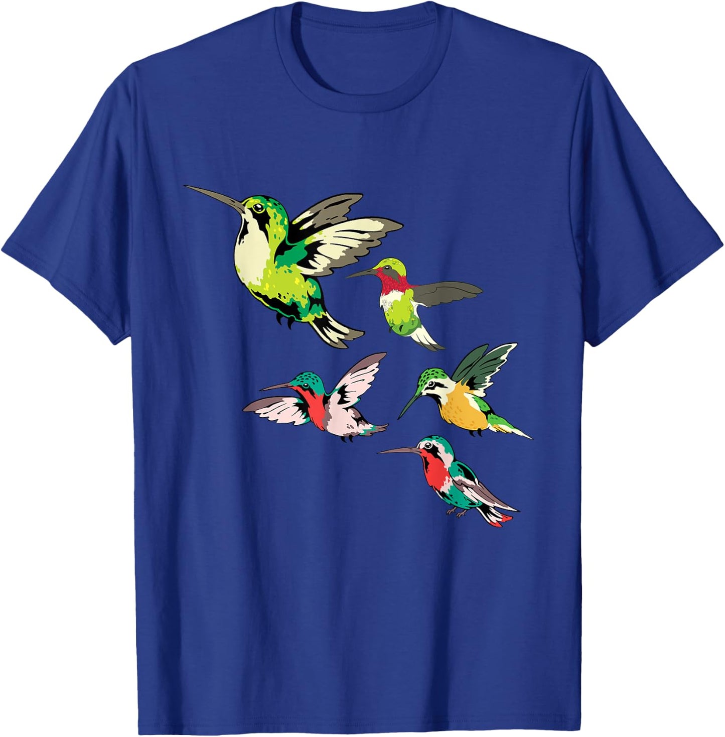 Animal Lover Birdwatching Beautiful Bird Hummingbird T-Shirt - T-Shirt | Royal
