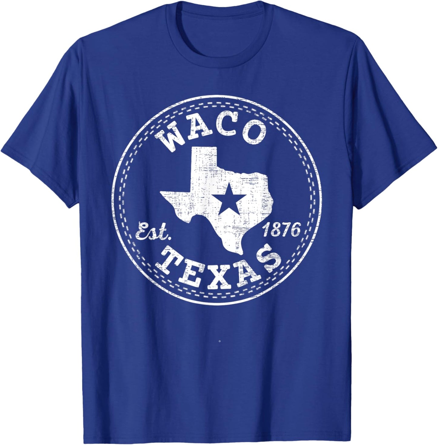Waco Texas TX Vintage T-Shirt - T-Shirt | Royal