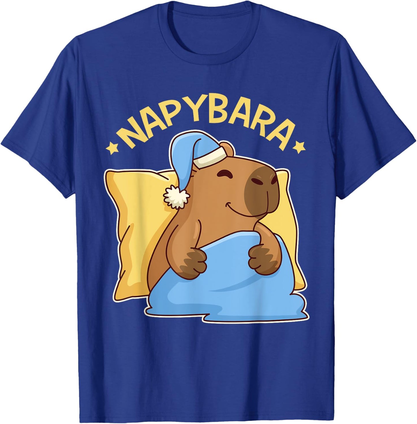 Cute Nap Capybara Pyjamas - Nappybara T-Shirt - T-Shirt | Royal