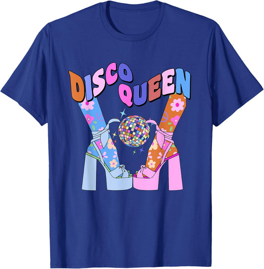 Disco Queen 70's Disco Themed Vintage Seventies Costume T-Shirt - T-Shirt | Royal