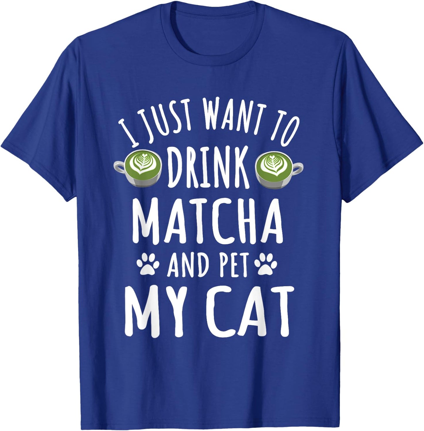 Cute Matcha And Cat Lover Outfit Cats Owner Love Matcha Women T-Shirt - T-Shirt | Royal