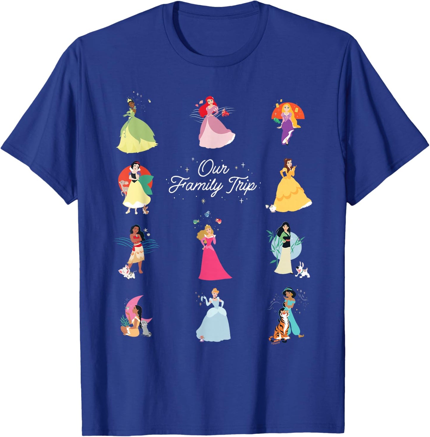 Disney Princess Our Family Trip Vacation Travel Holiday T-Shirt - T-Shirt | Royal
