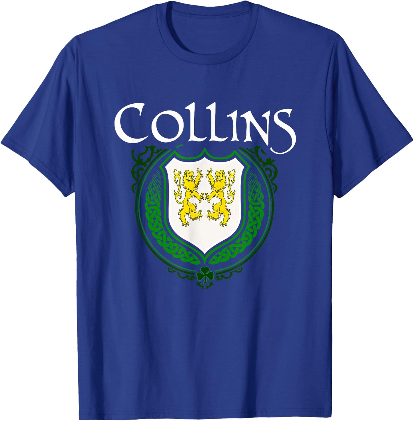 Collins Surname Irish Clan Tartan Badge Ireland T-Shirt - T-Shirt | Royal