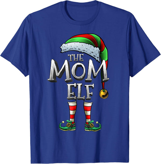 The Mom Elf Shirt Matching Family Mom Christmas Elf women T-Shirt - T-Shirt | Royal