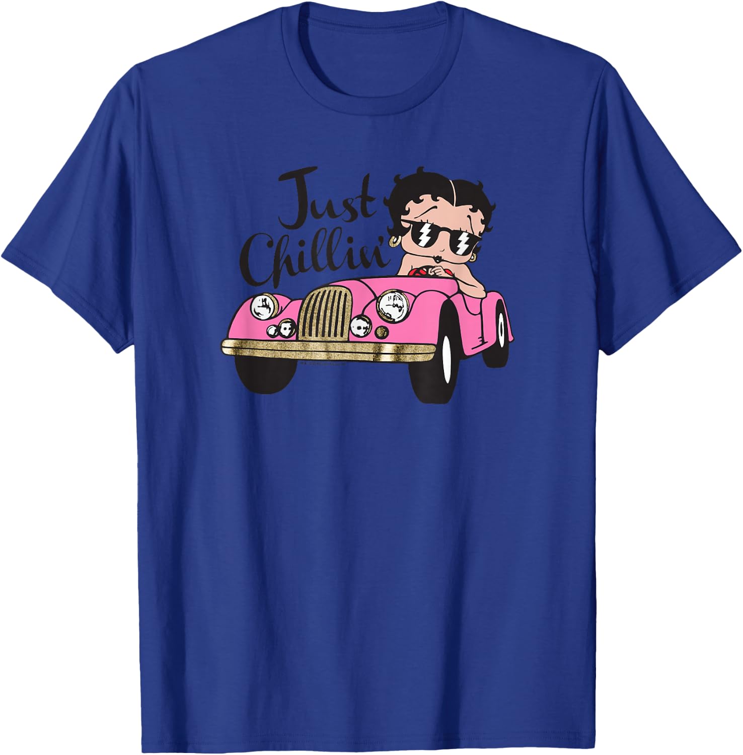 Betty Boop Pink Car Just Chillin' T-Shirt - T-Shirt | Royal