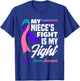 My Niece's Fight Is My Fight Thyroid Cancer Awareness T-Shirt - T-Shirt | Royal
