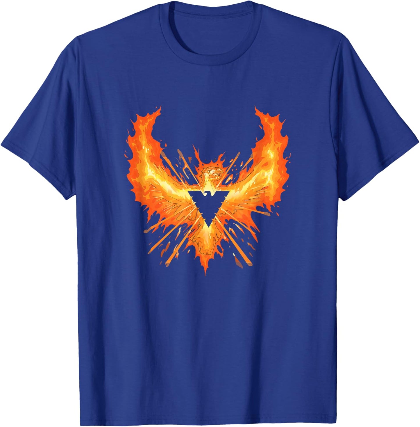 Marvel X-Men Phoenix Force Wings Spread In Flames Logo T-Shirt - T-Shirt | Royal