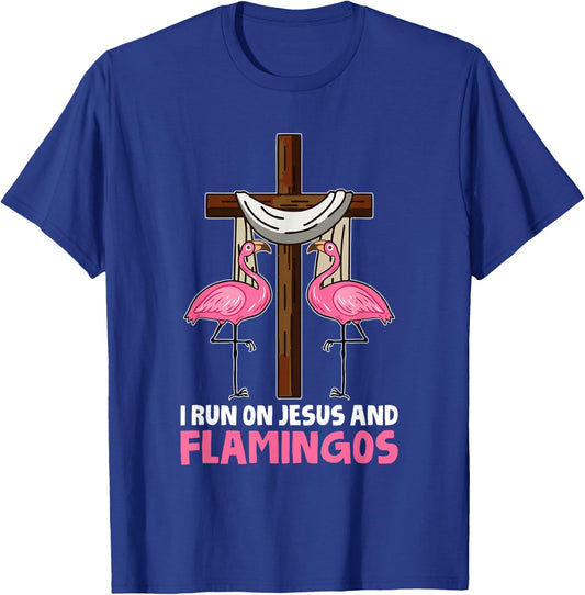Christianity Cool - Jesus Bible Religion Christian Flamingo T-Shirt - T-Shirt | Royal