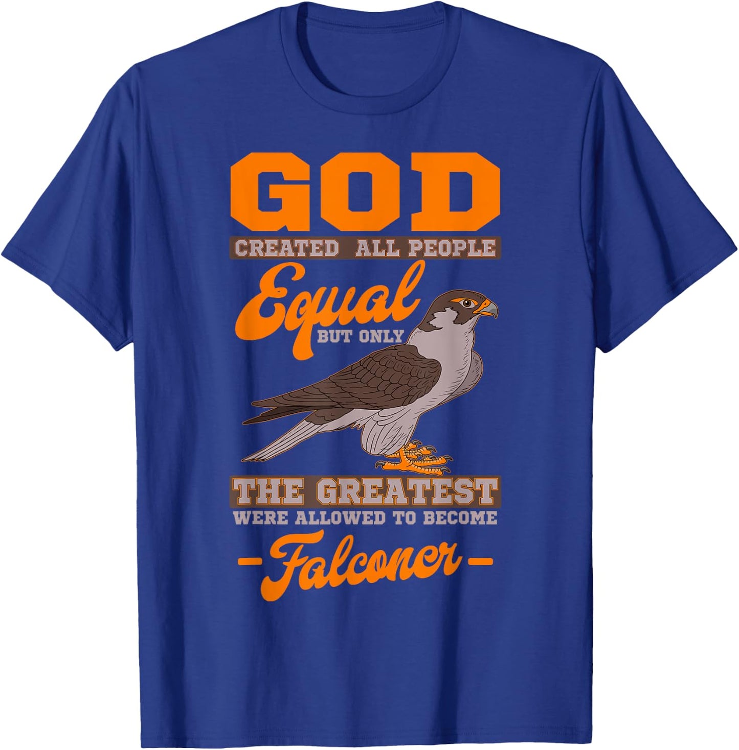 Falconer Falconry Hawking Apparel -Adults Black Modern Short Sleeve Small Hunting T-Shirt - T-Shirt | Royal