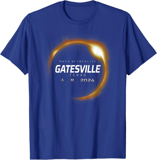 Total Solar Eclipse 2024 Gatesville Texas April 8 2024 T-Shirt - T-Shirt | Royal